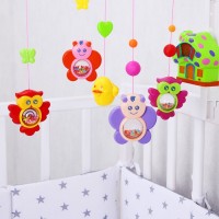 Мобиль музыкальный «Пряничный домик. Совы и бабочки», заводной