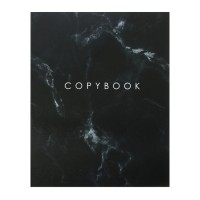 Тетрадь на кольцах A5 120 листов в клетку Calligrata «Мрамор чёрный» обложка 7БЦ, без вырубки под кольца, блок офсет