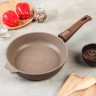 Сковорода «Гранит Brown», d=22 см, антипригарное покрытие, съёмная ручка, цвет МИКС