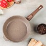 Сковорода «Гранит Brown», d=22 см, антипригарное покрытие, съёмная ручка, цвет МИКС
