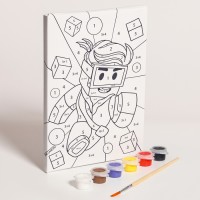 Картина по номерам для детей «Смелый герой», 21 х 15 см