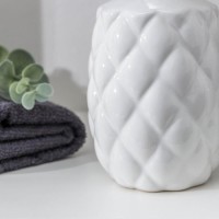 Набор аксессуаров для ванной комнаты «Ромбус», 2 предмета (дозатор для мыла, стакан), цвет белый