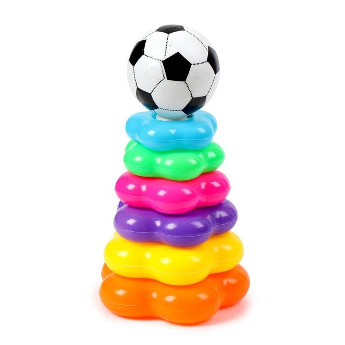 Пирамидка «Футбольный мяч», 6 колец