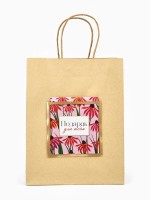 Пакет крафтовый с открыткой «Подарок», MS 18×10×23 см