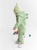 Костюм детский (толстовка и брюки) «Крошка Я» Dino, рост 62-68, зелёный