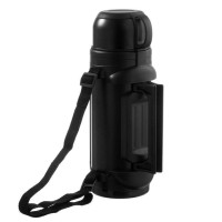 Термос, 2 л, Тропа "Мастер К.", с двумя кружками, сохраняет тепло 24 ч, 34 х 11 см, черный