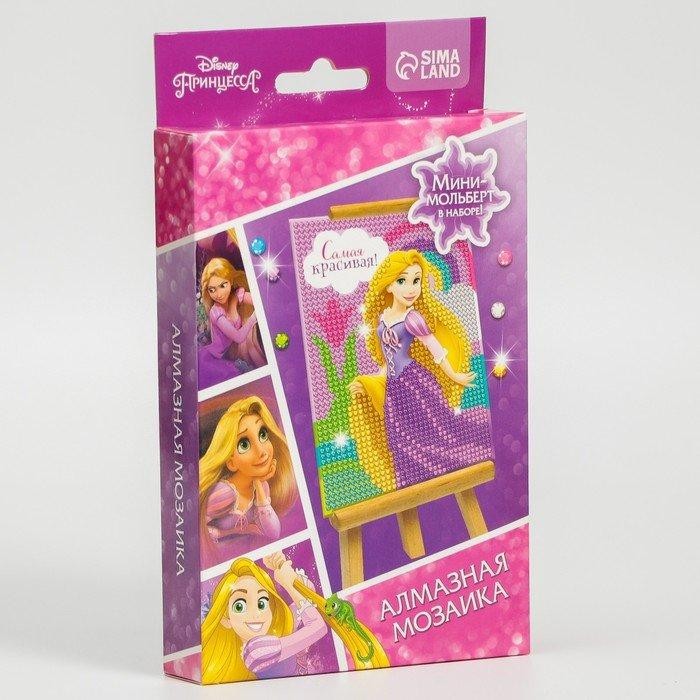 Алмазная мозаика с частичным заполнением для детей «Принцессы», 15 х 10 см