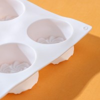 Форма для выпечки и муссовых десертов KONFINETTA «Вихрь», 26,5×17×3,5 см, 8 ячеек, d=6 см, цвет белый