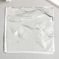 Поталь для декорирования набор 50 листов "Серебро" 14х14 см