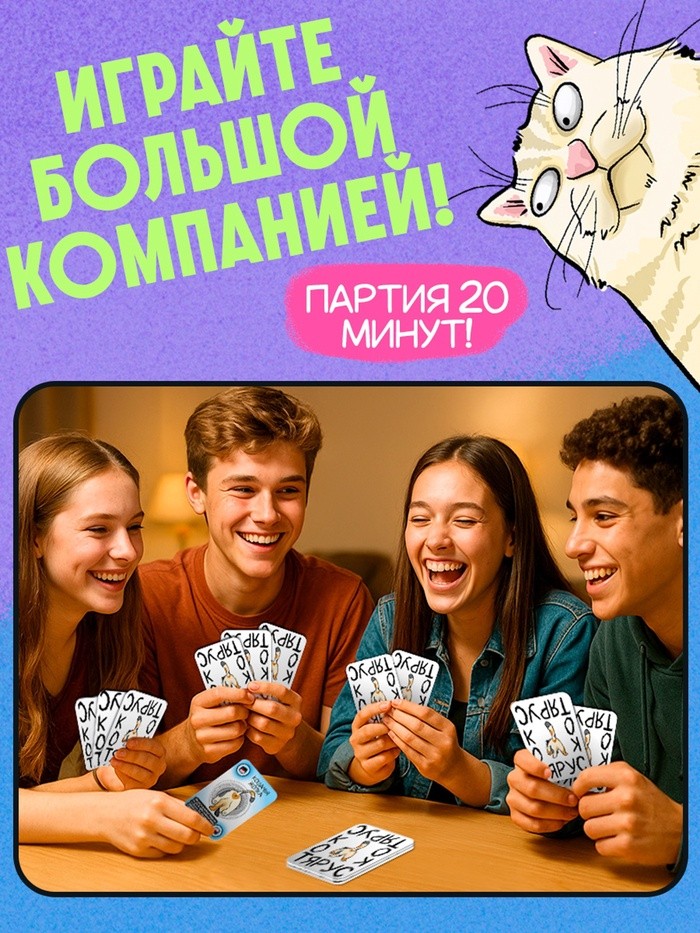 Настольная игра «Котярус», 100 карт, 16+