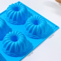 Форма для выпечки Доляна «Немецкий кекс», 17×27 см, 6 ячеек, цвет МИКС