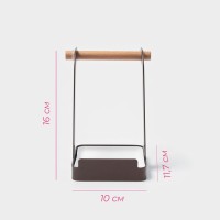 Подставка под ложку Доляна «Лофт», коричневая