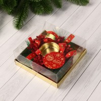 Подсвечник на одну свечу "Красный" 10х4 см отв d-4 см