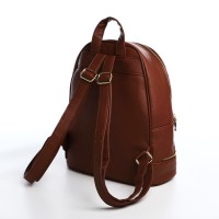 Рюкзак женский из искусственной кожи на молнии, 1 карман, цвет молочный