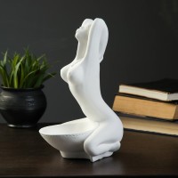 Подставка конфетница "Мулатка" белая 26х16х14см