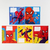 Тетрадь 12 листов, линейка, Человек-паук    МИКС