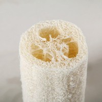 Мочалка для тела натуральная Доляна, 10.5×6×6 см, бежевая