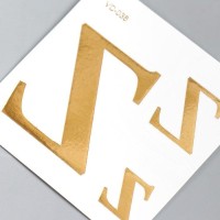 Татуировка на тело золото "Буква - Z" 6х6 см