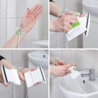 Магнитная щётка для мытья окон с двух сторон Доляна, с водосгоном, на стекло 18-30 мм