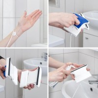 Магнитная щётка для мытья окон с двух сторон Доляна, с водосгоном, на стекло 18-30 мм