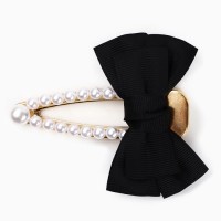 Заколка для волос жемчуг с бантиком Art beauty, 8×8 см