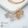 Серьги со стразами «Ромб» блеск, миксы