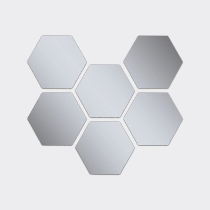 Зеркало настенное "Соты", 6 элементов, р-р 1 шт 13 х 15 см