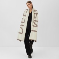 Шарф женский двусторонний MIST, коричневый, размер 47×226 см