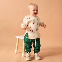 Костюм детский (толстовка, брюки) «Крошка Я» Oranges, рост 62-68 см, зелёный, молочный