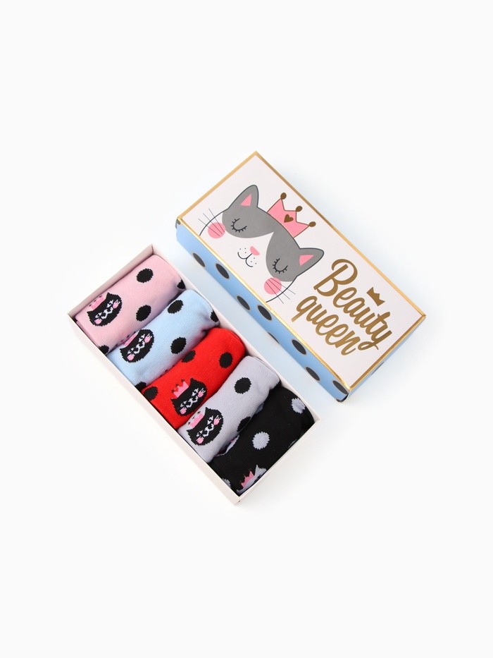 Носки женские KAFTAN Beauty queen, набор 5 пар, размер 36-39