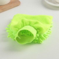 Варежка для уборки Доляна «Букли», микрофибра односторонняя, 15×20 см, МИКС