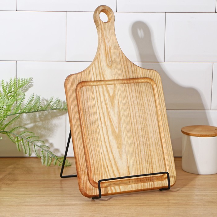 Подставка для крышек и разделочных досок Доляна, 17×14×17 см, чёрная