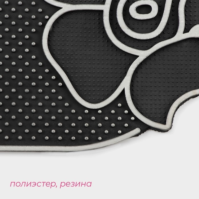 Коврик придверный Доляна Welcome, цветы, 41.5×75 см