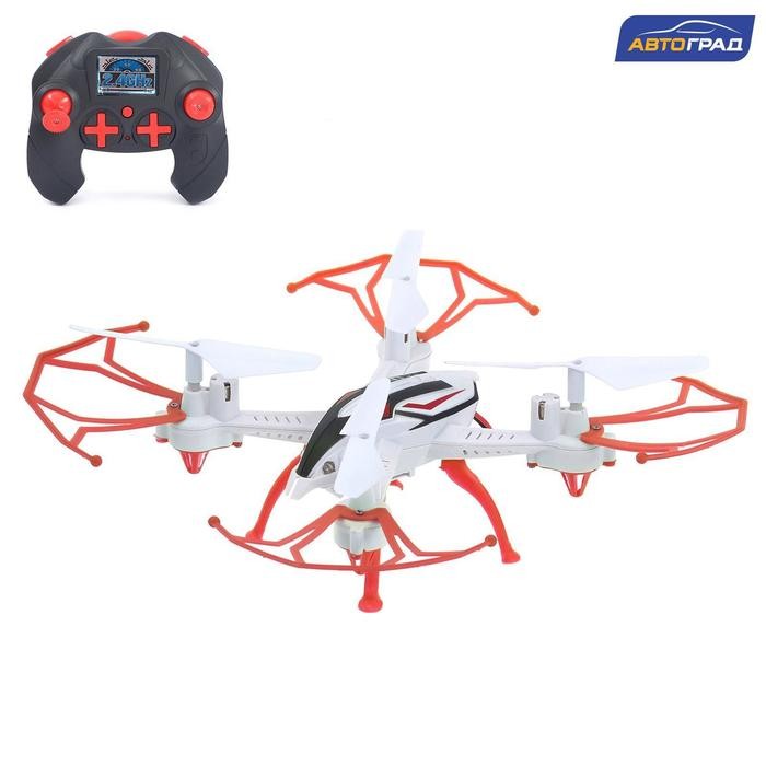 Квадрокоптер радиоуправляемый SKYDRONE, работает от аккумулятора, цвет зелёный