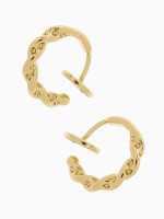 Клипсы для ушей QF «Тренд» кольцо переплетение, цвет золото