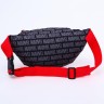 Сумка на пояс Мстители , 25*6*13, отд на молн, без подклада, черно/красный Сумка на пояс Мстители , 25*6*13, отд на молн, без подклада, черно/красный