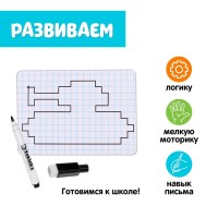 Развивающий набор «Графические диктанты», пиши стирай, уровень 2
