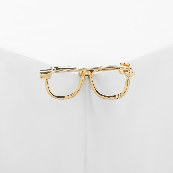 Брошь «Очки» оправа, цвет золото