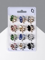 Брошь «Клевер», МИКС, (неделимая фасовка 12 шт., цена за шт.)