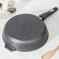 Сковорода «Гранит», d=26 см, съёмная ручка, антипригарное покрытие, цвет серый