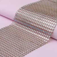 Лента с имитацией страз, 6 см, 9 ± 1 м, цвет золотой