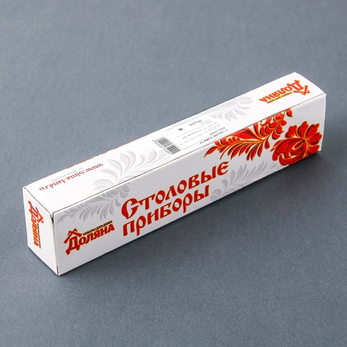 Вилка столовая Доляна «Плэйн Бритиш», h=19,1 см, толщина 1,2 мм, цвет серебряный