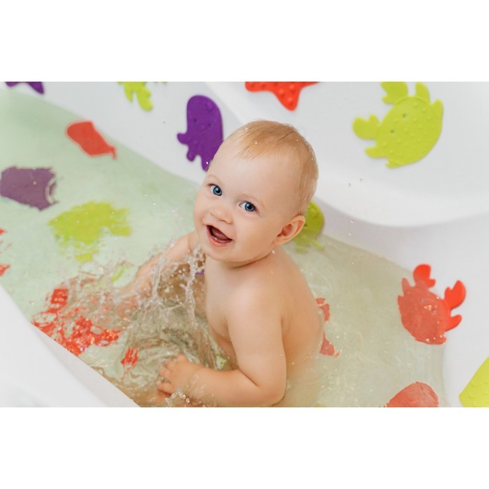 Набор антискользящих мини-ковриков для ванны 8 шт., цвет МИКС