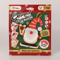 Набор для творчества «Ёлочная игрушка деревянная с декором. Дед Мороз»