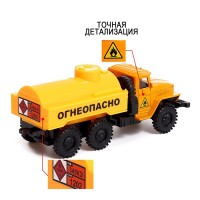 Грузовик металлический УРАЛ «Топливо», инерция, масштаб 1:43