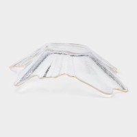 Ваза для фруктов «Рени», 24×22×6 см, с золотой отводкой, стекло, прозрачная