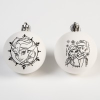 Ёлочные шары под раскраску «Холодное сердцес», 2 шт, d=5.5 см, набор для творчества