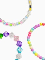 Браслеты детские «Выбражулька. Граненые бусины», набор 3 шт. , цветной
