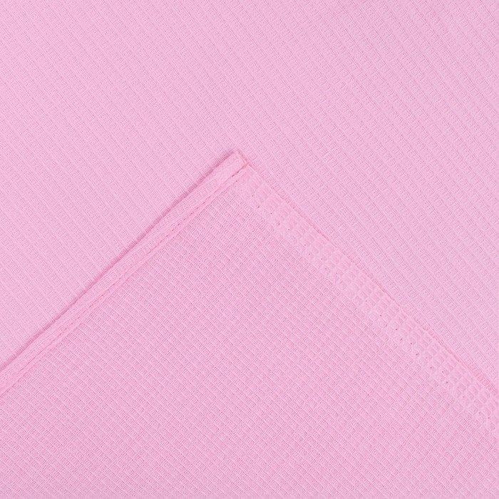 Накидка для сауны жен (75х150), цв.роза, ваф.полотно 160г/м, хл100%