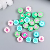 Бусины для творчества PVC "Бабочки и цветочки" набор 25 шт 0,5х0,9х0,9 см